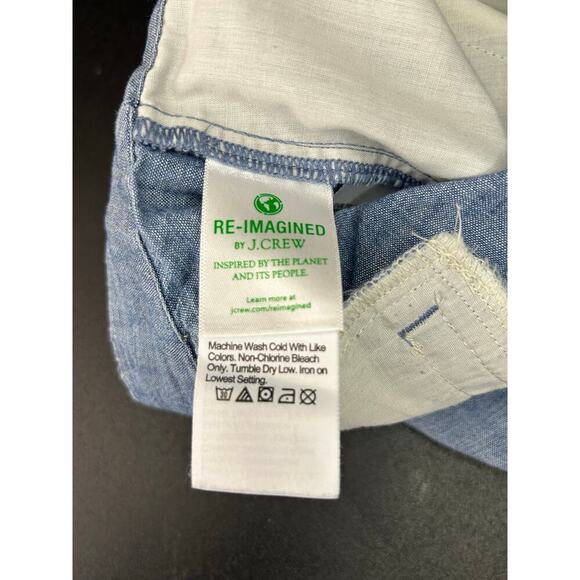 J. CREW Women’s Scalloped Hem Chambray Shorts / Size: 4 - Picture 3 of 6